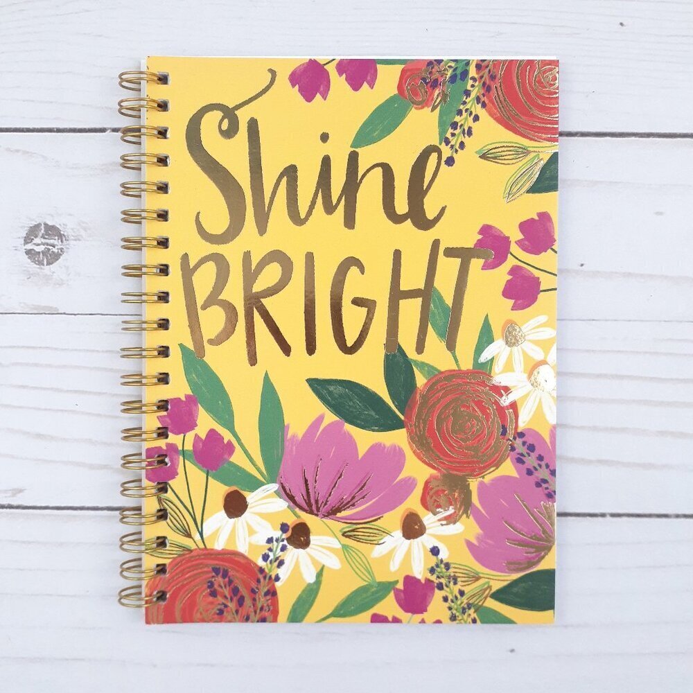 Journal Notepad Notebook Shine Bright Floral Lined Sheets 5x7